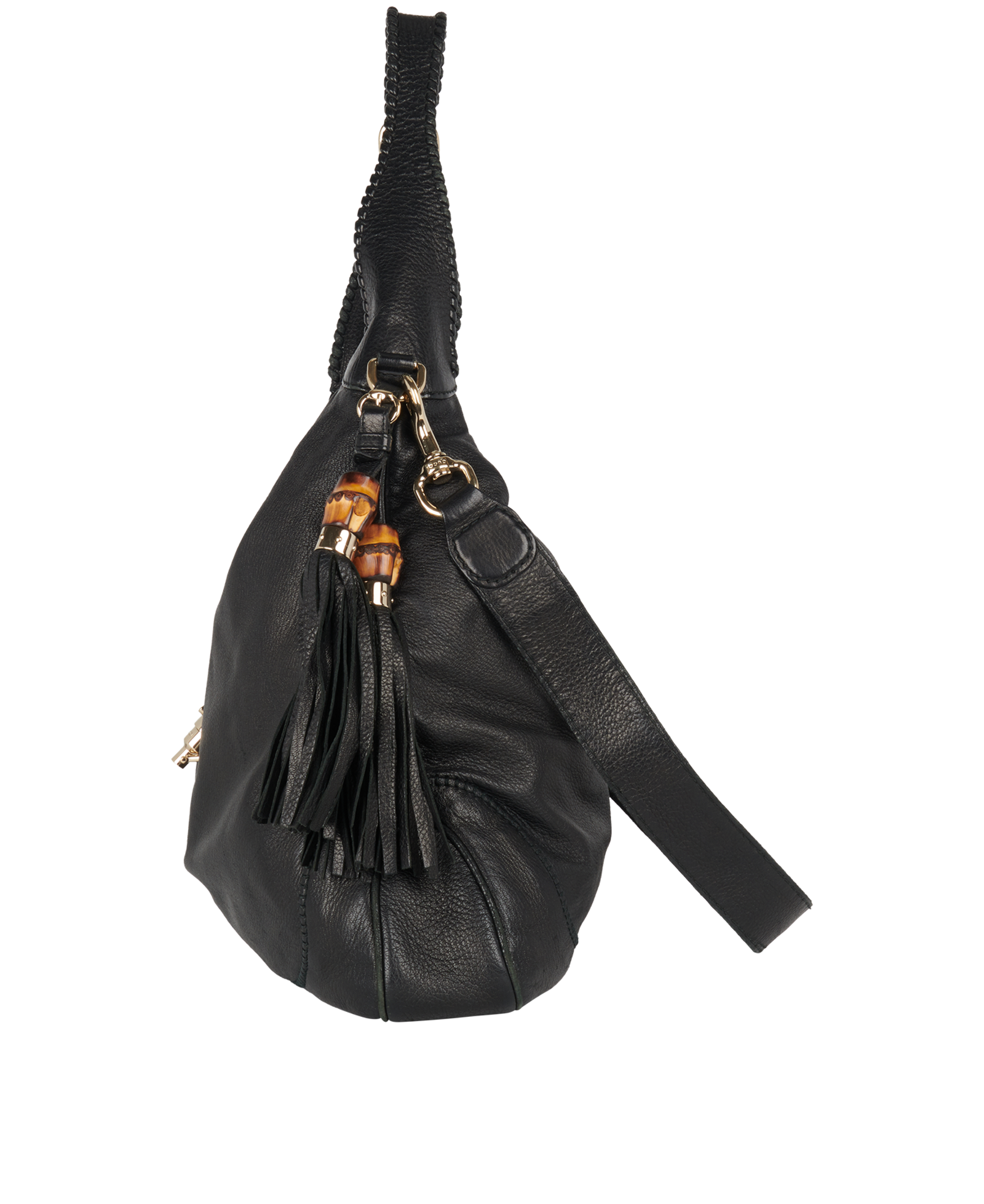Jackie Hobo, &pound;550, Handbags, Black, Leather, Bottom view